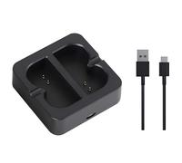 Ring Battery Charger Station, Compatible with Ring Doorbell 2/3/3Plus/4, Spotlight Cam/Solar Floodlight and Stick Up Camera Solar Cells (Dual Port)