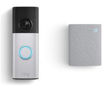 RING Battery Video Doorbell Plus (2nd Gen) & Chime (3rd Gen) - Nickel Silver, Silver/Grey