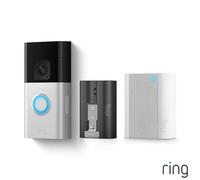 Ring Battery Video Doorbell Plus + Chime + Extra Battery | 1536p HD Wi-Fi