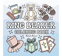 Ring Bearer Coloring Book: Bold and Easy to Color, Simple and Big Designs, Fun and Playful Boho Wedding Theme with Charming Hand-Drawn Stars Artwork.