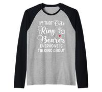 Ring Bearer I'm That Cute Wedding Party Security Raglan Baseball Tee
