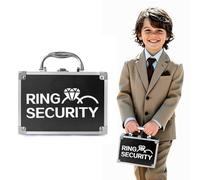 Ring Bearer Security Briefcase with Holder Pad, Wedding Security Case Buckle Portable Ring Box for Proposal Ceremony, Special Agent Guard Protector for Boys to Carry