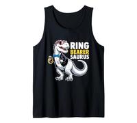 Ring Bearer T-Rex Dinosaur Funny Wedding Party Ring Dino Tank Top