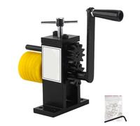 Ring Bender Hand Cranked Jewelry Making Press Machine Plastic Steel Roller Bangle Bending Ring Earring(Black-Plastic Roller)