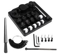 Ring Bending Tool and Ring Making Supplies Set, Includes Ring Sizer, Mandrel, Rubber Hammer, and Size Gauge for Spoon Ring Making