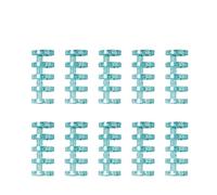 Ring Binder 100pcs Loose Leaf 5 Holes Plastic Ring A5/B5 Binder for Notebooks Stationery(Blue)