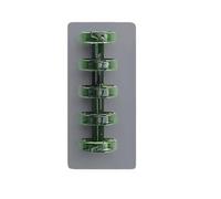 Ring Binder 100pcs Loose Leaf 5 Holes Plastic Ring A5/B5 Binder for Notebooks Stationery(Deep Green)