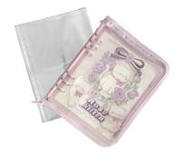 Ring Binder A5 Organizer Folder - Card Dividers School Folder, Multi Document Organizer, Portable Ring Binder for Family, Teacher, School, Home, Classroom, Travel, Commute