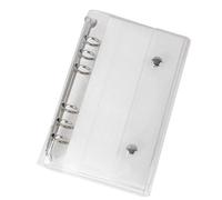 Ring Binder Cover A6 / Erase PVC 6 Ring Notebook Closure Binder, Waterproof Loose Leaf Notebook Folder, Clear Round Ring Binder Order Refillable Binder for Budget Planner