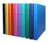 Ring Binder DONAU PP A4/2R/20mm Assorted Colours/Document Archiving/Type-A4/2R/20 / Kind-Coated/Pockets-Does Not Have/Material-Cardboard/pp/Reinforcement Strip-No Slat Edge/Label-No Label