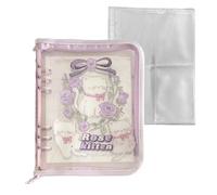 Ring Binder Notebook, Portable 6-Ring Organizer, Office Binders Folder, for Family Students School Commute Outdoor Indoor Travel Home Classroom