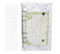 Ring Binder, Waterproof with Star Pattern, Office Folder Folder - For Students at School in the Classroom at Home When Travelling Outdoors, Indoors, Commuting