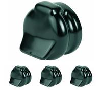 RING Black Moulded PVC Socket Cover for Towing Power Sockets - Suitable for Most 12N, 12S & 13 Pin Sockets (Pack of 4)