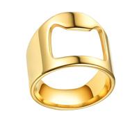 Ring Bottle Opener, Bar Opener Ring, Creative Versatile Finger Party Ring - Stylish Titanium Steel Bartender Ring, Creative Portable Beer Bottle Opener for Bartender