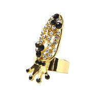 Ring Bowknot Nail Rings Finger Women Crown Flower Fashion Nail Charm Rings Endlessly Ring (B, One Size)