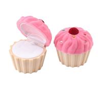 Ring Box 1 Piece Lovely Cake Box Holder Jewelry Case Velvet Wedding Ring(Pink)