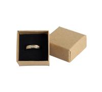 Ring Box 10pcs Kraft 4x4x3cm Rings Jewelry Box Brown Organizer Carton Cardboard With Sponge Inside