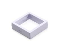 Ring Box 3D Floating Display Case Stands Holder Suspension Storage For Pendant Necklace Bracelet Rings Earrings Jewelry Box(White,11x11x2cm)