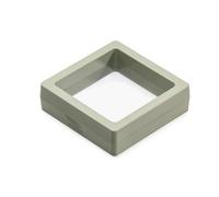 Ring Box 3D Floating Display Case Stands Holder Suspension Storage For Pendant Necklace Bracelet Rings Earrings Jewelry Box(Gray green,11x11x2cm)