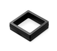 Ring Box 3D Floating Display Case Stands Holder Suspension Storage For Pendant Necklace Bracelet Rings Earrings Jewelry Box for Proposal Ceremony(Black,9x9x2cm)