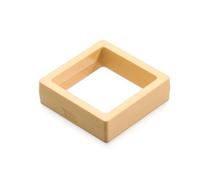 Ring Box 3D Floating Display Case Stands Holder Suspension Storage For Pendant Necklace Bracelet Rings Earrings Jewelry Box(Yellow,7x7x2cm)
