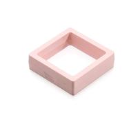 Ring Box 3D Floating Display Case Stands Holder Suspension Storage For Pendant Necklace Bracelet Rings Earrings Jewelry Box for Proposal Ceremony(Pink,7x7x2cm)