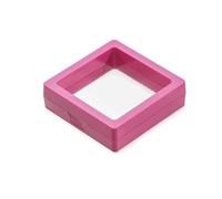 Ring Box 3D Floating Display Case Stands Holder Suspension Storage For Pendant Necklace Bracelet Rings Earrings Jewelry Box Storage(Rose red,7x7x2cm)