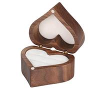 Ring box for marriage proposal, earring and jewellery holder with display case function, storage box for engagement ring, stud earrings, for Christmas, Valentine's Day, wedding, holiday gift for women