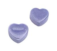 Ring Box Heart Shaped Creative Velvet Ring Box Jewelry Packaging And Storage Diamond For Propose Marriage And Wedding(Purple)