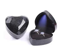 Ring Box Heart-Shaped Wedding Ring Box Jewelry Display Packaging Boxes For Anniversary Engagement for Proposal Ceremony(Starlit sky)