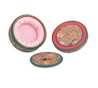 Ring Box Jewelry Box With Lid, Pendant, Bracelet, Storage, Jade, Cultural Relics Display, Amber, Agate, Brocade(Color 04)