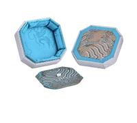 Ring Box Jewelry Box With Lid, Pendant, Bracelet, Storage, Jade, Cultural Relics Display, Amber, Agate, Brocade(Color 3)