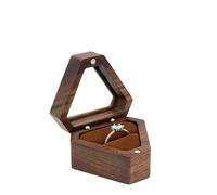 Ring Box Jewelry Box Wooden Storage with Collect Soft Interior Holder Single/Double Slot Organizer Vintage Style(8YY804340-4)