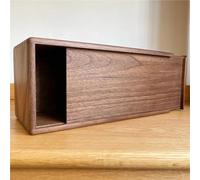 Ring Box With Lid Pure Solid Wood North American Black Walnut Log Wooden Box Storage Figure Acrylic Cover Push-pull Storage Box(30 * 13 * 12cm） Ring Boxes For Jewellery(Type-B)