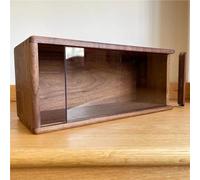 Ring Box With Lid Pure Solid Wood North American Black Walnut Log Wooden Box Storage Figure Acrylic Cover Push-pull Storage Box(30 * 13 * 12cm） Ring Boxes For Jewellery(Type-A)