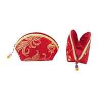 Ring Boxes for Jewellery with Zip Small Silk Fabric Pouch Coin Purse Candy Pouch