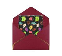 Ring Bread With Jam Elegant Pearlized Gold-Edged Greeting Card-Blank Interior,Single-Sided Print, All-Occasion Foldable Note Card With Envelope