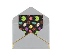 Ring Bread With Jam Elegant Pearlized Gold-Edged Greeting Card-Blank Interior,Single-Sided Print, All-Occasion Foldable Note Card With Envelope