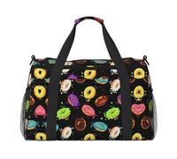 Ring Bread with Jam Large Travel Duffle Bag with Shoulder Strap,Water-Resistant Twill Weekender Bag for Men Women,Spacious Carryall Gym Bag