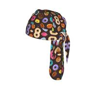 Ring Bread With Jam Print Cycling Headwrap Under Helmet Skull Cap Sweat Wicking Quick Dry for Patriotic Event Gift