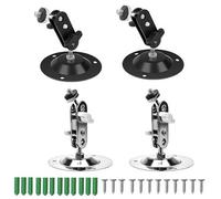 Ring Camera Mount, 4PCS Camera Wall Mount Bracket 360 Degree Adjustable for Indoor and Outdoor Use (Black)