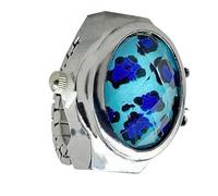 Ring Clock, Digital Ring Watch, Flip Cover Watch Clock Ring - Small Watch Rings for Women, Open-Case Finger Watch for Birthday, St Valen, Blue, Se référer au descriptif, Refer to description