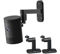 2Pack Security Camera Wall Mount,Compatible with Ring Stick Up Cam Battery/Plug-in/Camera Pro Battery/Ring Indoor Cam(1st Gen),360 Degree Adjustable No Drill Mount for Ring Outdoor Indoor Camera,Black