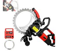 Ring Concrete Saw, Electric Ring Saw Wall Chaser, 3000 RPM and 90° No-Dead-Angle Cutting, for Reinforced Concrete, Ceramic Tiles, Red Brick Walls 9500W