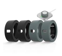 Ring Covers Compatible with Oura Ring Gen 4, Elastic Anti-Scratch Smart Fitness Ring Protector Case for Workout Gym Accessories Women & Men, 4 Pack Silicone Ring Protector/case (Black,Midnight Green)