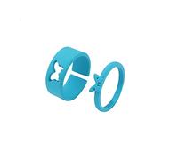 Ring Creative Couple Engagement Fashion Hollow Wedding Rings Anxiety Ring Good (Blue, One Size)
