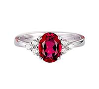Ring Diamond Simulation Women's Opening Retro Ring Fashion Jewelry Rings Penguin Rings for Women (Red, One Size)