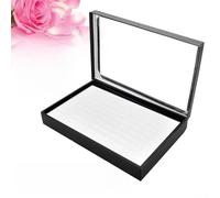 Ring Display Case with 100 Slots Designed for Home Use Professional Makeup Artists and Jewelry Collectors (White)