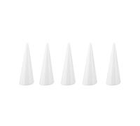 Ring Display Stand, Finger Ring Jewelry Display, 5Pcs Single Finger Display Ring Holder 5Pcs Plastic Finger Cone Ring Stand Showcase Stand Jewelry Rings Organizer (White)