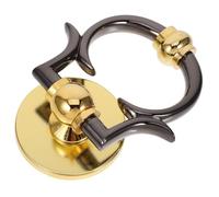 Ring Door Knocker European Minimalist Zinc Alloy for Wood Doors | Retro Decorative Hardware with Audible Visitor Alert, Mounting Fittings, Suitable for Apartment Entryways and Interior Doors
